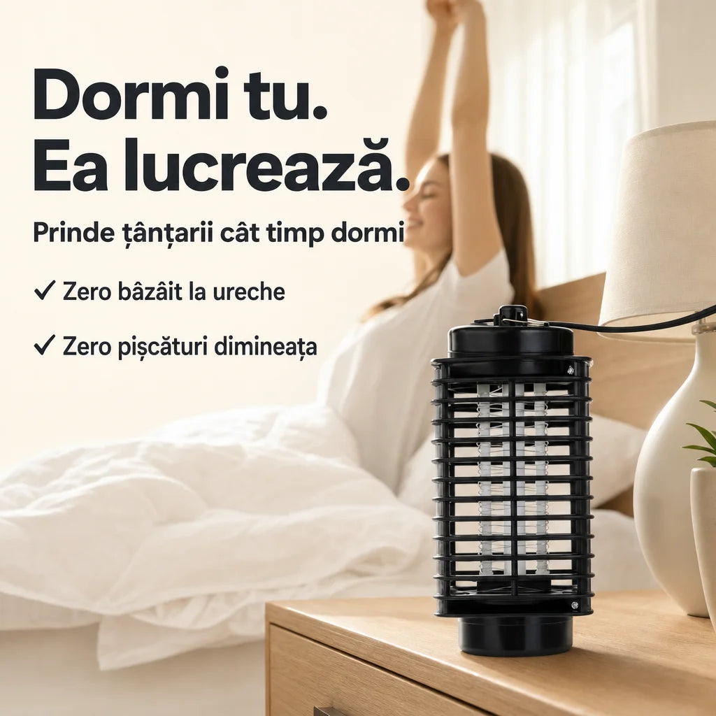 Lampa cu lumina ultra violeta anti insecte