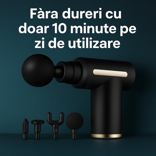 Pistol de Masaj Profesional cu 4 Capete