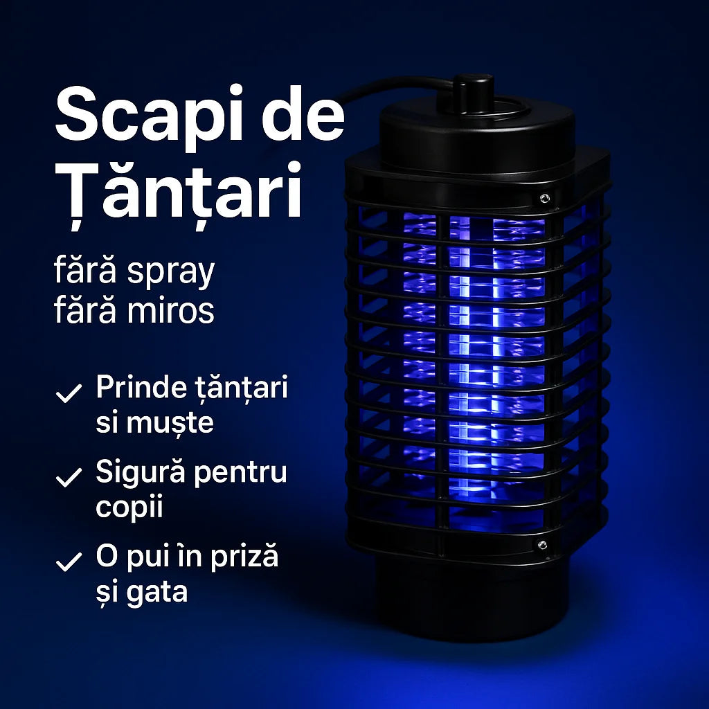Lampa cu lumina ultra violeta anti insecte