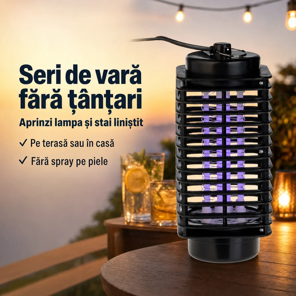Lampa cu lumina ultra violeta anti insecte