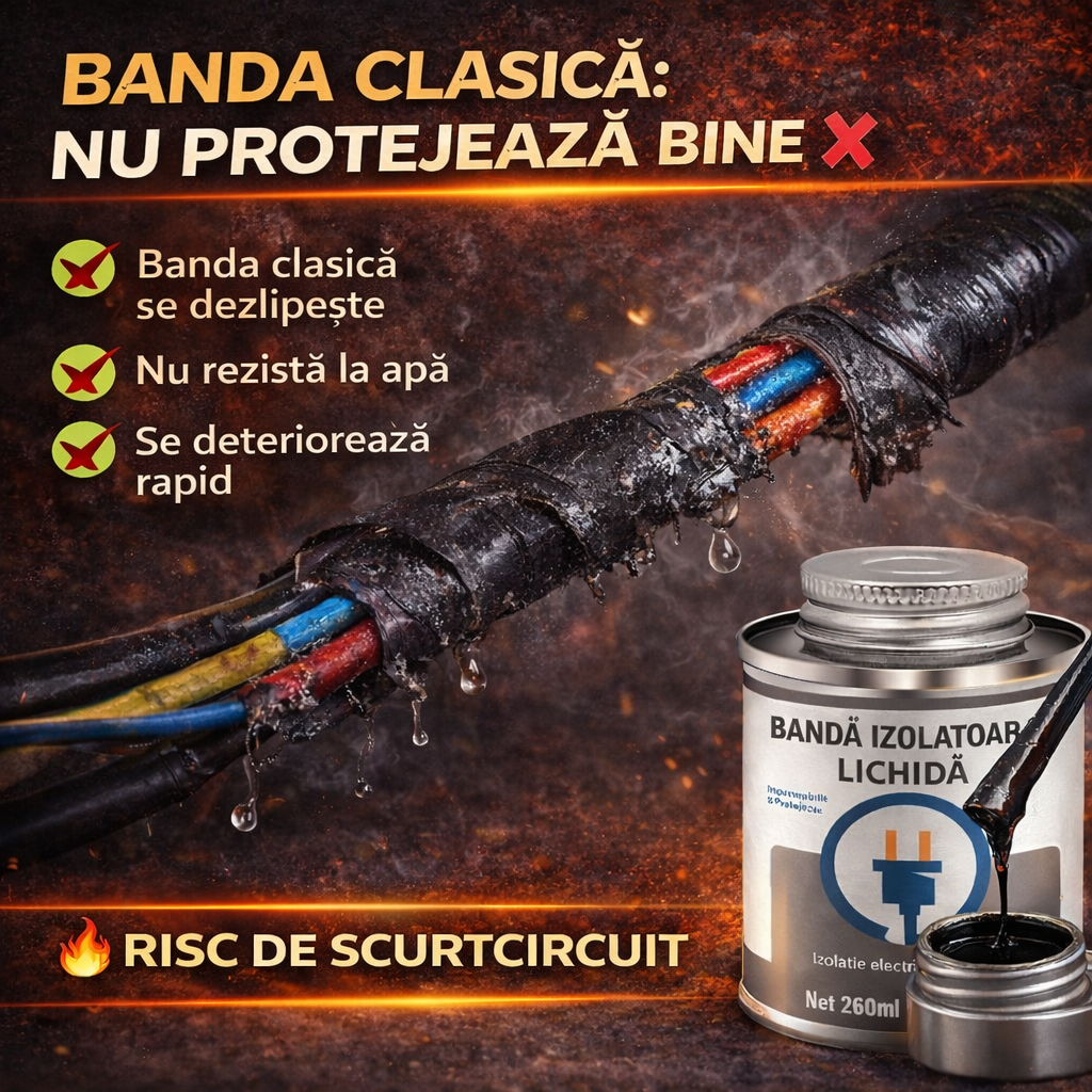 Pastă izolatoare electrică, impermeabilă, cu uscare rapidă