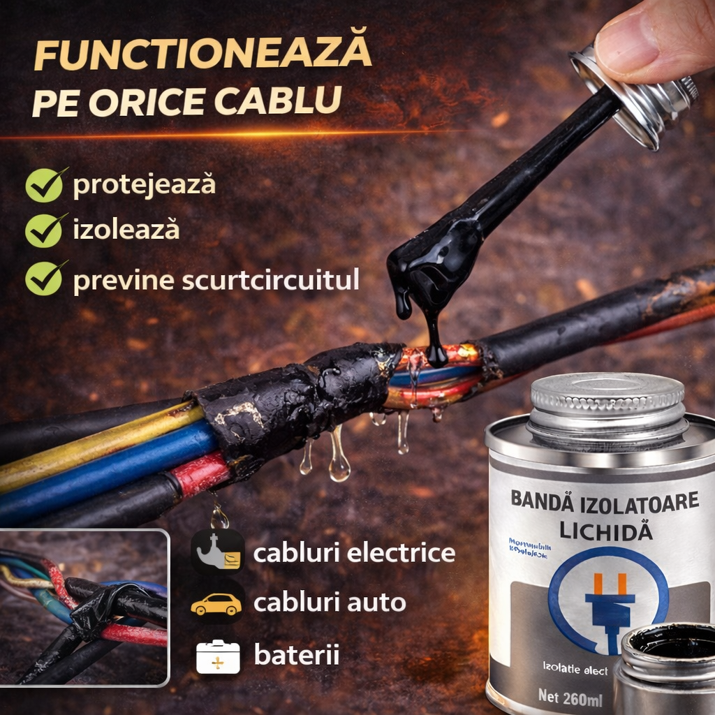 Pastă izolatoare electrică, impermeabilă, cu uscare rapidă