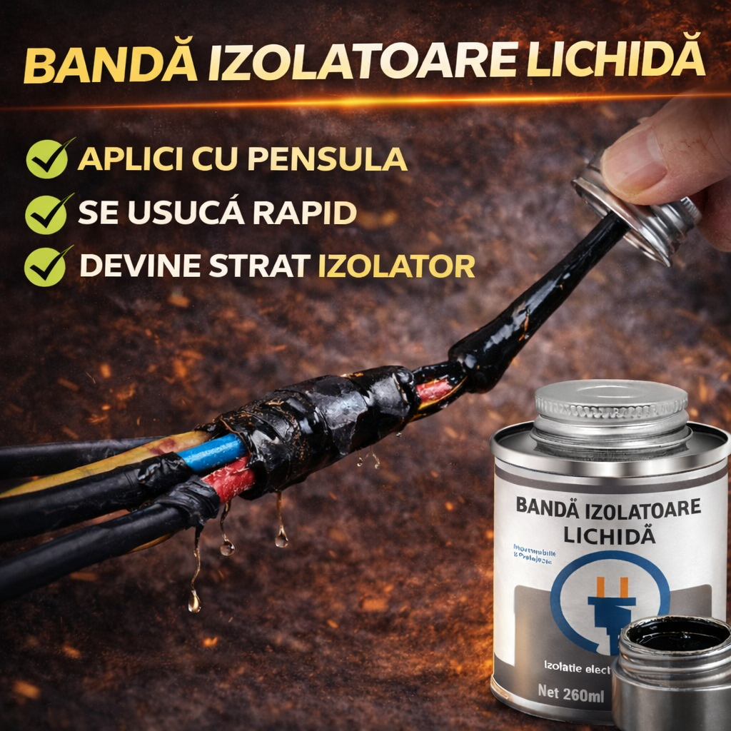 Pastă izolatoare electrică, impermeabilă, cu uscare rapidă