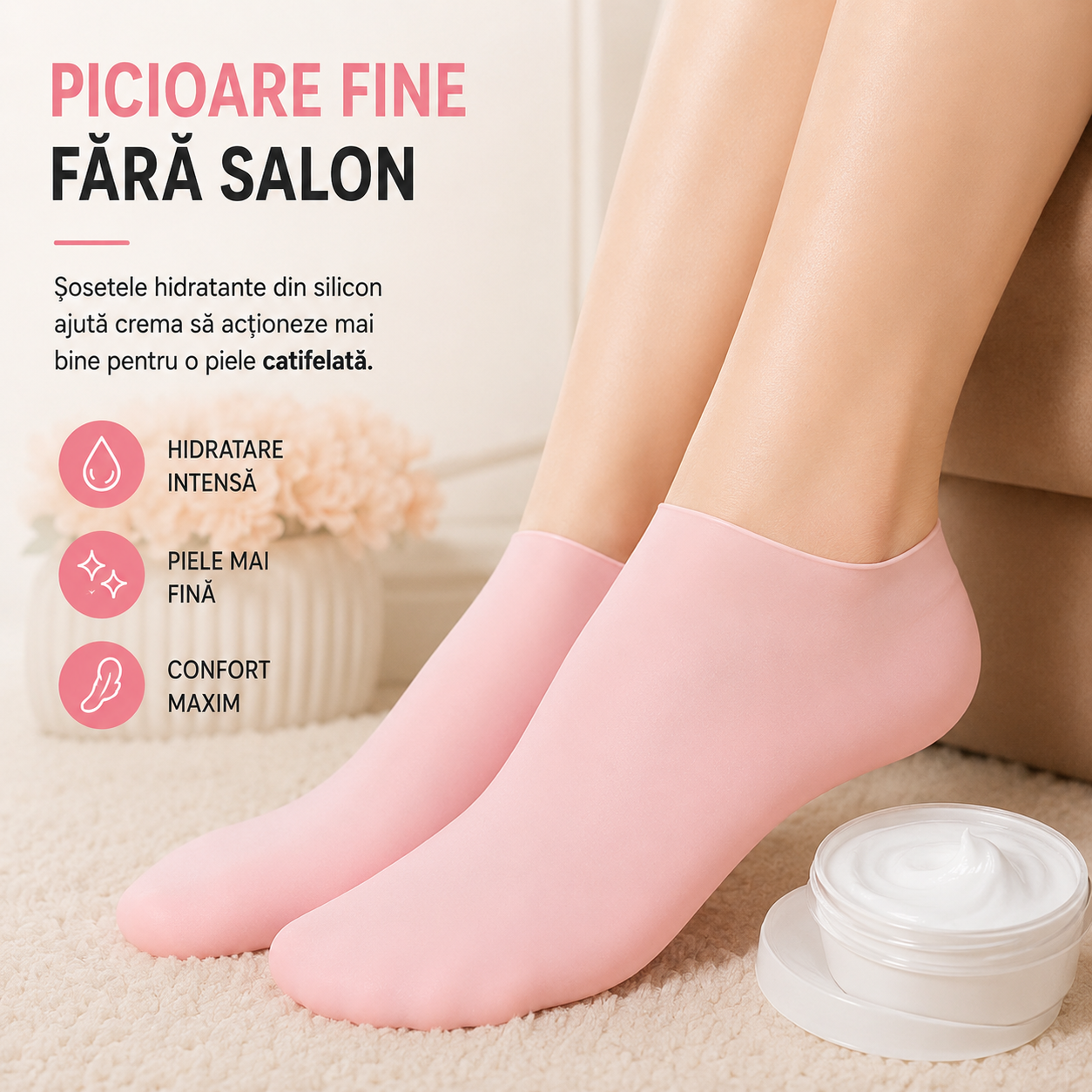 Șosete Exfoliante din Silicon Reutilizabile - Hidratează și Elimină Pielea Moartă