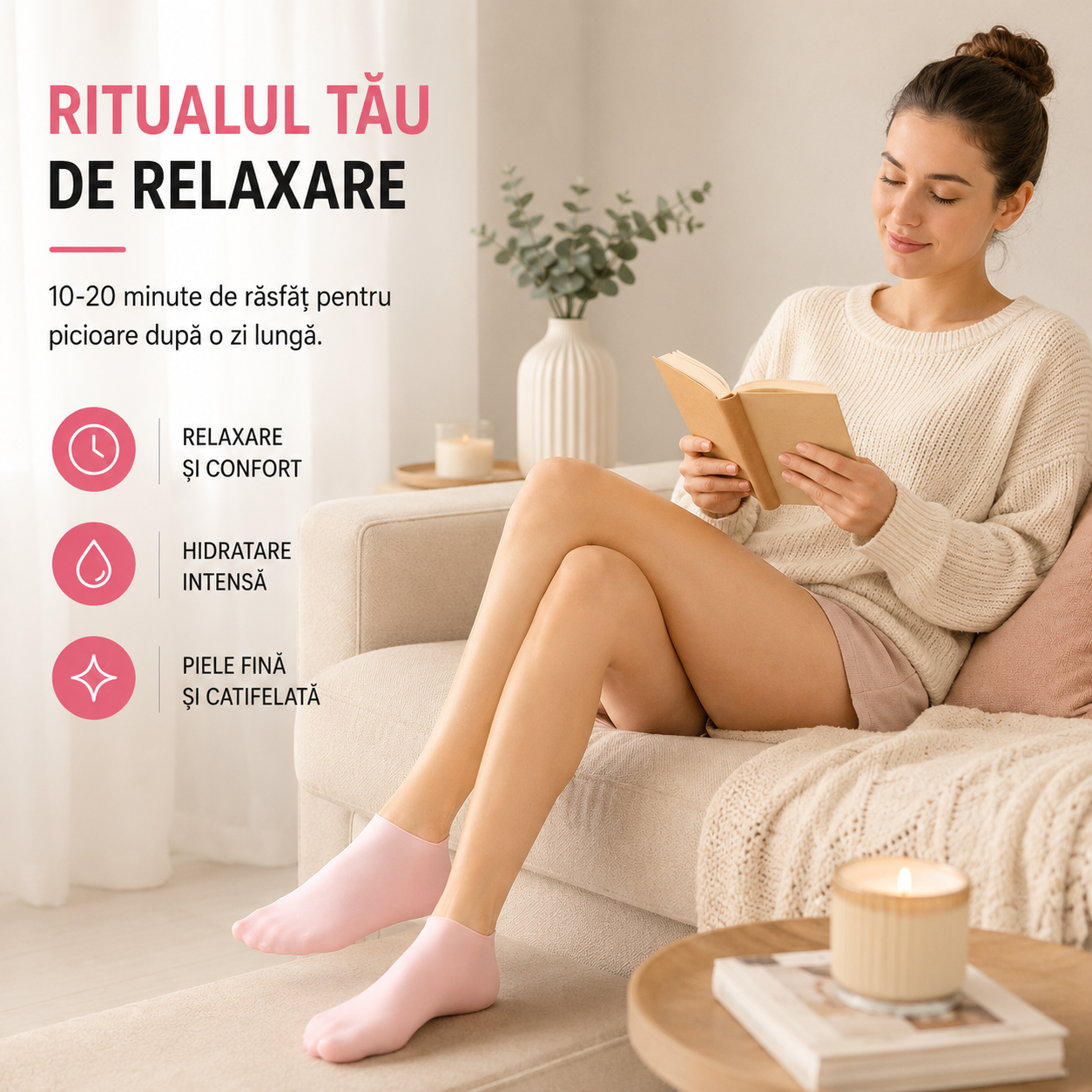 Șosete Exfoliante din Silicon Reutilizabile - Hidratează și Elimină Pielea Moartă