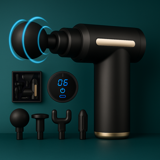 Pistol de Masaj Profesional cu 4 Capete