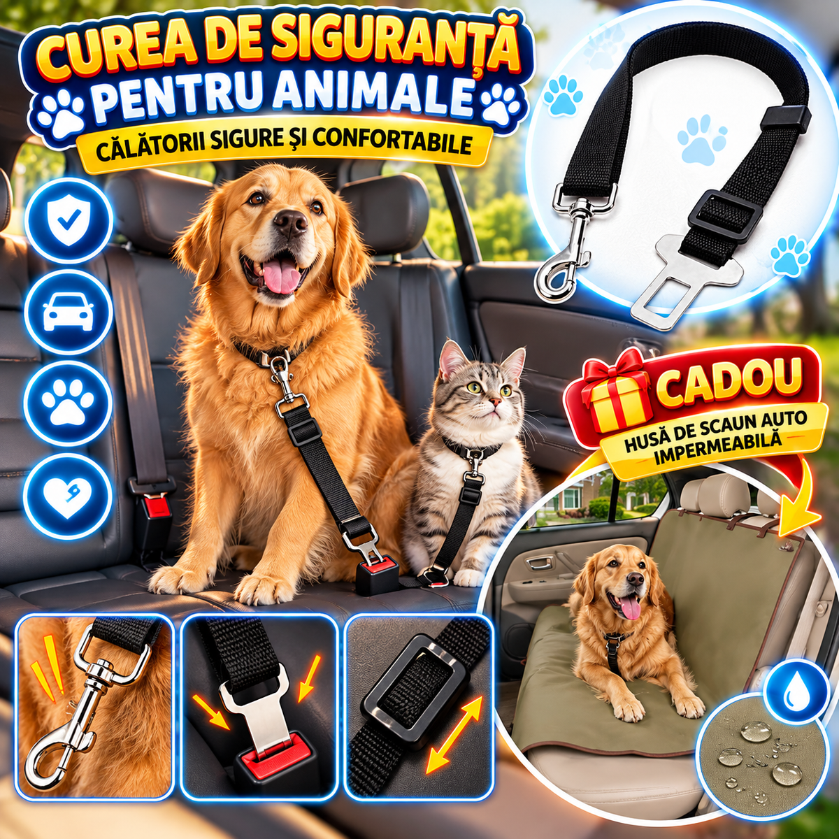 Curea Auto Pentru Animale SafePet™